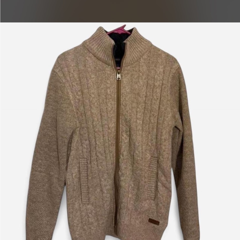 Buffalo David Bitton Men's Zip Up Sweater - Tan